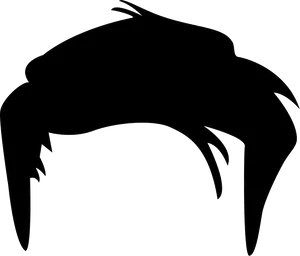 Modern Mens Hairstyle Silhouette PNG Image