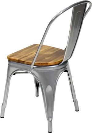 Modern Metaland Wood Chair PNG Image