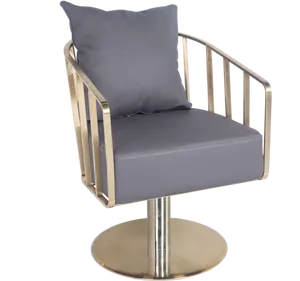 Modern Metallic Club Chair PNG Image