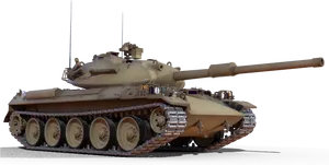 Modern Military Tank Profile PNG Image