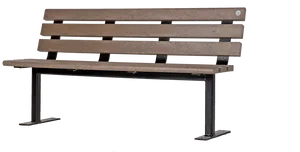 Modern Park Bench Isolatedon Black PNG Image