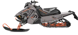 Modern Polaris Snowmobile Profile View PNG Image