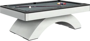 Modern Pool Table Design PNG Image