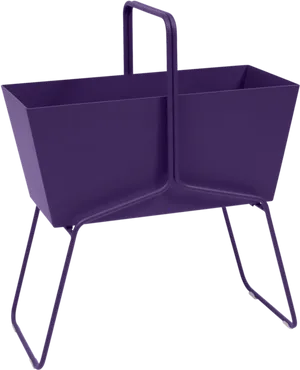 Modern Purple Metal Planter PNG Image