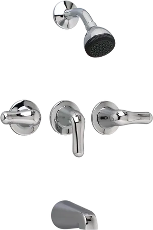 Modern Shower Controlsand Head PNG Image