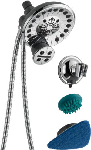 Modern Showerheadand Accessories PNG Image