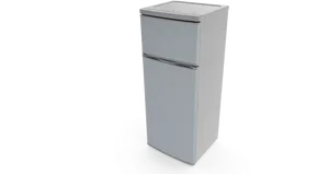 Modern Silver Refrigerator3 D Rendering PNG Image