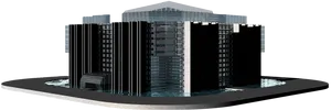 Modern Skyscraper Complex Rendering PNG