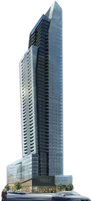 Modern_ Skyscraper_ Night_ View PNG Image