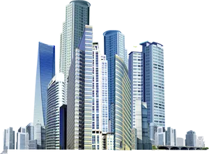 Modern_ Skyscrapers_ Night_ Skyline PNG