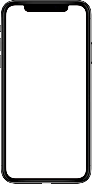 Modern Smartphone Blank Screen PNG Image