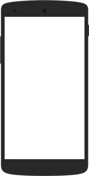 Modern Smartphone Blank Screen PNG Image