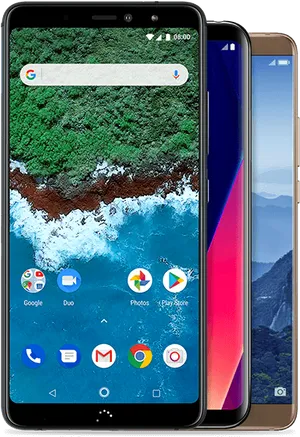 Modern Smartphones Display Comparison PNG Image