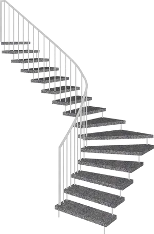 Modern Spiral Staircase Design PNG Image