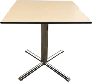 Modern Square Tablewith Metal Base.jpg PNG Image