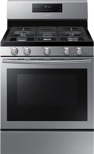 Modern Stainless Steel Gas Stove PNG Image