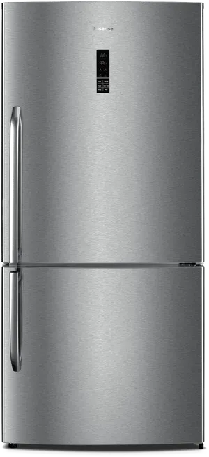 Modern Stainless Steel Refrigerator PNG Image