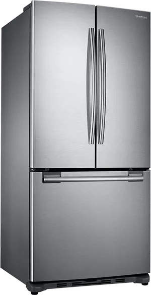 Modern Stainless Steel Refrigerator PNG Image