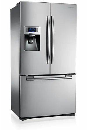 Modern Stainless Steel Refrigerator PNG Image