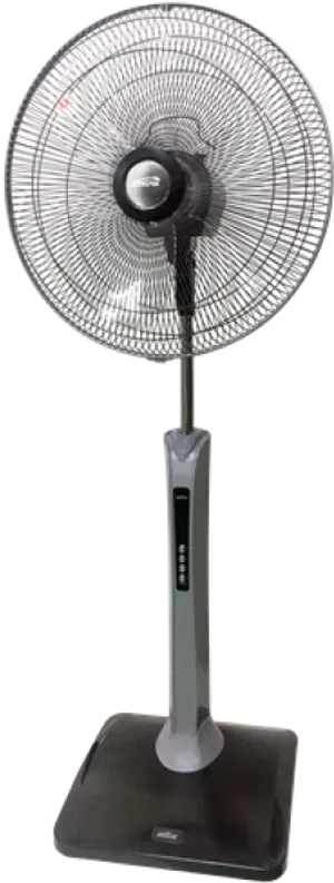 Modern Standing Fan Isolatedon Black PNG Image