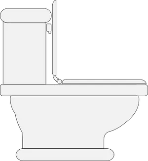 Modern Toilet Icon Silhouette PNG Image