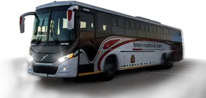 Modern Tour Coach Bus PNG