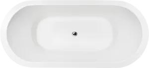 Modern White Bathtub Top View PNG Image