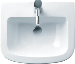 Modern White Ceramic Sink PNG Image