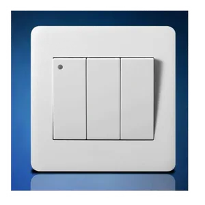 Modern White Light Switch.jpg PNG Image