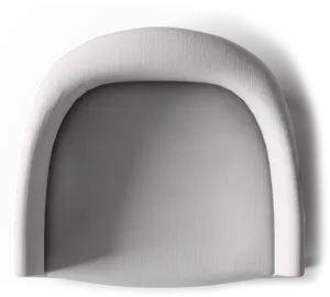 Modern White Office Chair Backrest PNG Image