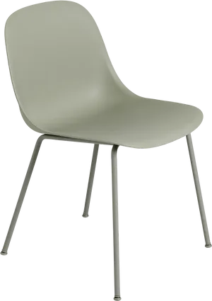 Modern White Plastic Chair Isolated PNG