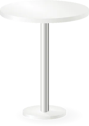 Modern White Round Table Clipart PNG Image