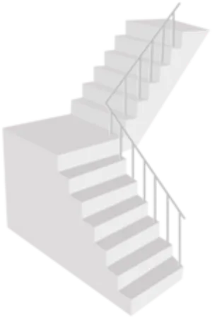 Modern White Staircase Design PNG Image