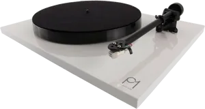 Modern White Turntable PNG Image