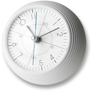 Modern White Wall Clock PNG Image