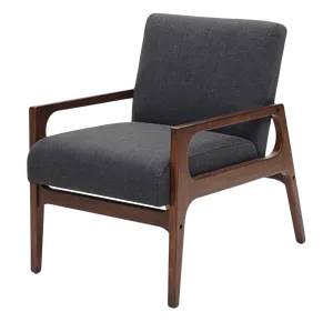 Modern Wooden Armchair Design PNG