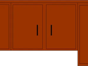 Modern Wooden Cupboard Design PNG Image