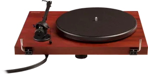 Modern Wooden Turntable PNG Image