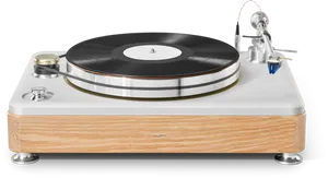 Modern Wooden Turntable Design PNG Image