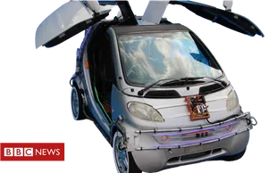 Modified Delorean Time Machine B B C News PNG Image