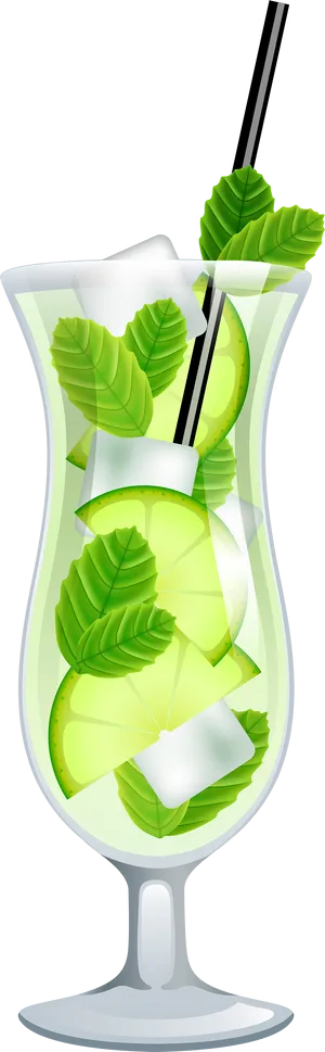 Mojito Cocktail Illustration.png PNG Image