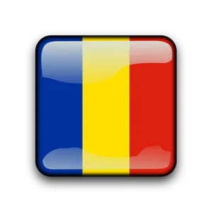 Moldova Flag Button Graphic PNG Image