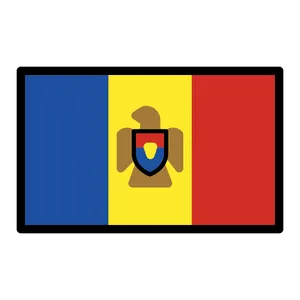 Moldova Flag Display PNG Image