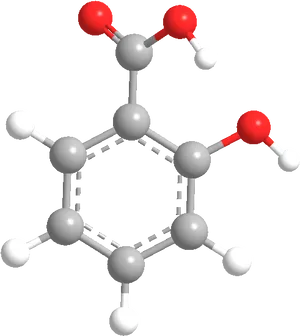 Molecular Structureof Benzoic Acid PNG Image