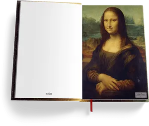 Mona Lisa Notebook Cover PNG Image