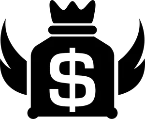 Money Bag With Wings Icon PNG Image