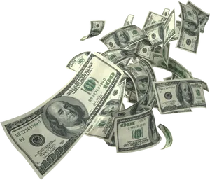 Money Rain Floating Dollars PNG