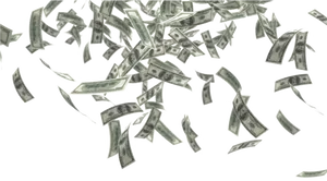 Money Rain Illustration PNG