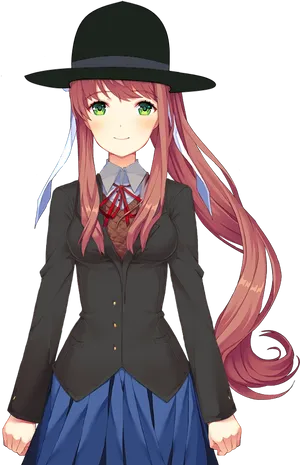 Monika D D L C Character Art PNG Image