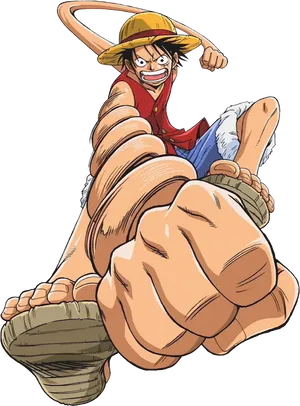 Monkey D Luffy Gum Gum Punch PNG Image